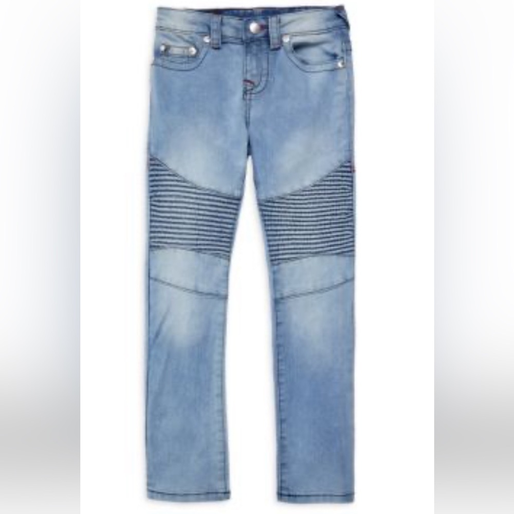 New True Religion Geno Relaxed Slim Moto Jeans Boys Size 14